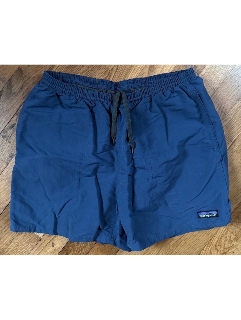 Medium - Men - Patagonia Navy Blue Swim Trunks Mesh Lining